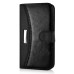 New Fashion Lichi And Crazy Horse Pattern Magnetic PU Leather Flip Stand Card Slots Case For Samsung Galaxy S6 G920 - Black