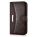 New Fashion Lichi And Crazy Horse Pattern Magnetic PU Leather Flip Stand Card Slots Case For Samsung Galaxy S6 G920 - Brown