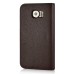 New Fashion Lichi And Crazy Horse Pattern Magnetic PU Leather Flip Stand Card Slots Case For Samsung Galaxy S6 G920 - Brown