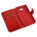 New Fashion Lichi And Crazy Horse Pattern Magnetic PU Leather Flip Stand Card Slots Case For Samsung Galaxy S6 G920 - Red