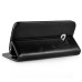 New Fashion Magnetic PU Leather Flip Stand Wallet Slots Case For Samsung Galaxy S6 Edge - Black