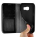 New Fashion Magnetic PU Leather Flip Stand Wallet Slots Case For Samsung Galaxy S6 Edge - Black