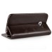 New Fashion Magnetic PU Leather Flip Stand Wallet Slots Case For Samsung Galaxy S6 Edge - Brown