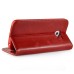 New Fashion Magnetic PU Leather Flip Stand Wallet Slots Case For Samsung Galaxy S6 Edge - Red