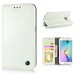 New Fashion Magnetic PU Leather Flip Stand Wallet Slots Case For Samsung Galaxy S6 Edge - White