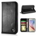 New Fashion Magnetic PU Leather Flip Stand Wallet Slots Case For Samsung Galaxy S6 G920 - Black