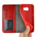 New Fashion Magnetic PU Leather Flip Stand Wallet Slots Case For Samsung Galaxy S6 G920 - Red