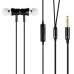 New Trendy U-08 In-Ear Magnetic Headphone With Microphone For Smart Phones - Black