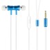 New Trendy U-08 In-Ear Magnetic Headphone With Microphone For Smart Phones - Blue