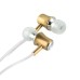 New Trendy U-08 In-Ear Magnetic Headphone With Microphone For Smart Phones - Gold