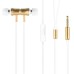 New Trendy U-08 In-Ear Magnetic Headphone With Microphone For Smart Phones - Gold