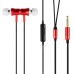 New Trendy U-08 In-Ear Magnetic Headphone With Microphone For Smart Phones - Red