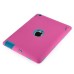 Newest Heavy Duty Shockproof Rugged Armor Hybrid Plastic And Silicone Defender Case Back Cover For iPad 2 / 3 / 4 - Magenta And Blue