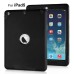 Newest Heavy Duty Shockproof Rugged Armor Hybrid Plastic And Silicone Defender Case Back Cover For iPad Air (iPad 5) - Black