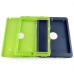 Newest Heavy Duty Shockproof Rugged Armor Hybrid Plastic And Silicone Defender Case Back Cover For iPad Air (iPad 5) - Blue And Green