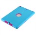 Newest Heavy Duty Shockproof Rugged Armor Hybrid Plastic And Silicone Defender Case Back Cover For iPad Air (iPad 5) - Blue And Magenta