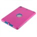 Newest Heavy Duty Shockproof Rugged Armor Hybrid Plastic And Silicone Defender Case Back Cover For iPad Air (iPad 5) - Magenta And Blue