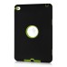 Newest Heavy Duty Shockproof Rugged Armor Hybrid Plastic And Silicone Defender Case Back Cover For iPad Mini 4 - Black And Green