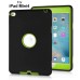 Newest Heavy Duty Shockproof Rugged Armor Hybrid Plastic And Silicone Defender Case Back Cover For iPad Mini 4 - Black And Green