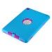 Newest Heavy Duty Shockproof Rugged Armor Hybrid Plastic And Silicone Defender Case Back Cover For iPad Mini 4 - Blue And Magenta