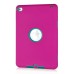 Newest Heavy Duty Shockproof Rugged Armor Hybrid Plastic And Silicone Defender Case Back Cover For iPad Mini 4 - Magenta And Blue