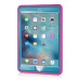 Newest Heavy Duty Shockproof Rugged Armor Hybrid Plastic And Silicone Defender Case Back Cover For iPad Mini 4 - Magenta And Blue