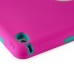 Newest Heavy Duty Shockproof Rugged Armor Hybrid Plastic And Silicone Defender Case Back Cover For iPad Mini 4 - Magenta And Blue