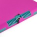 Newest Heavy Duty Shockproof Rugged Armor Hybrid Plastic And Silicone Defender Case Back Cover For iPad Mini 4 - Magenta And Blue