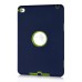 Newest Heavy Duty Shockproof Rugged Armor Hybrid Plastic And Silicone Defender Case Back Cover For iPad Mini 4 - Midnight Blue And Green