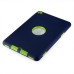 Newest Heavy Duty Shockproof Rugged Armor Hybrid Plastic And Silicone Defender Case Back Cover For iPad Mini 4 - Midnight Blue And Green