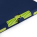 Newest Heavy Duty Shockproof Rugged Armor Hybrid Plastic And Silicone Defender Case Back Cover For iPad Mini 4 - Midnight Blue And Green