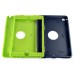 Newest Heavy Duty Shockproof Rugged Armor Hybrid Plastic And Silicone Defender Case Back Cover For iPad Mini 4 - Midnight Blue And Green