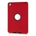 Newest Heavy Duty Shockproof Rugged Armor Hybrid Plastic And Silicone Defender Case Back Cover For iPad Mini 4 - Red And Black