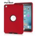 Newest Heavy Duty Shockproof Rugged Armor Hybrid Plastic And Silicone Defender Case Back Cover For iPad Mini 4 - Red And Black