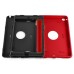 Newest Heavy Duty Shockproof Rugged Armor Hybrid Plastic And Silicone Defender Case Back Cover For iPad Mini 4 - Red And Black