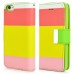 Newest Multicolored Magnetic Wallet Folio PU Leather Stand Case With Card Slots And Strap For iPhone 5C