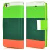 Newest Multicolored Magnetic Wallet Folio PU Leather Stand Case With Card Slots And Strap For iPhone 5C