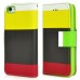 Newest Multicolored Magnetic Wallet Folio PU Leather Stand Case With Card Slots And Strap For iPhone 5C