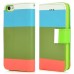 Newest Multicolored Magnetic Wallet Folio PU Leather Stand Case With Card Slots And Strap For iPhone 5C