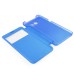 Noble Transparent Back And View Window Folio Leather Case For Samsung Galaxy S6 Edge Plus - Blue