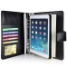 Notebook PU Leather Smart Folio Magnetic Wallet Case Cover With Card Holder For Apple iPad Mini 1 / 2 /3 - Black