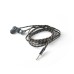 Nylon In-Ear Headphone with Microphone - Black