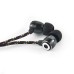 Nylon In-Ear Headphone with Microphone - Black