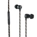 Nylon In-Ear Headphone with Microphone - Black