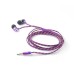 Nylon In-Ear Headphone with Microphone - Purple