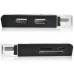 OTG Micro USB 2.0 HUB Combo Card Reader for Smart Phone & Computer  - Black