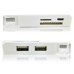 OTG Micro USB 2.0 HUB Combo Card Reader for Smart Phone & Computer  - White