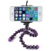 Octopus Flexible Tripod Stand Holder for Smartphone - Purple