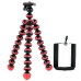 Octopus Flexible Tripod Stand Holder for Smartphone - Red