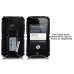 Opt Outdoor Sports Silicone Armor Case For iPhone 4S - Black/White